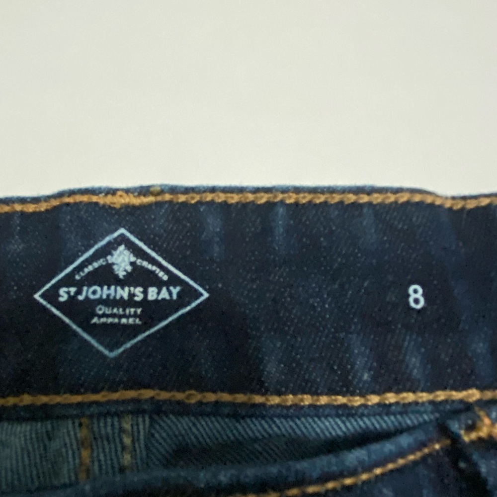 St. John's Bay Skinny Leg women’s Denim Jeans dark wash size 8 - Picture 5 of 10